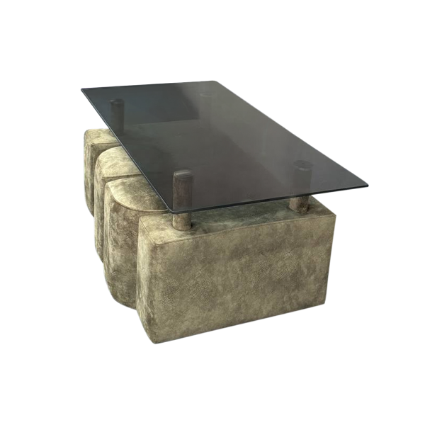 Boninny Table Coffee + pouf TCT-200 Tunga03-brown (60x110)