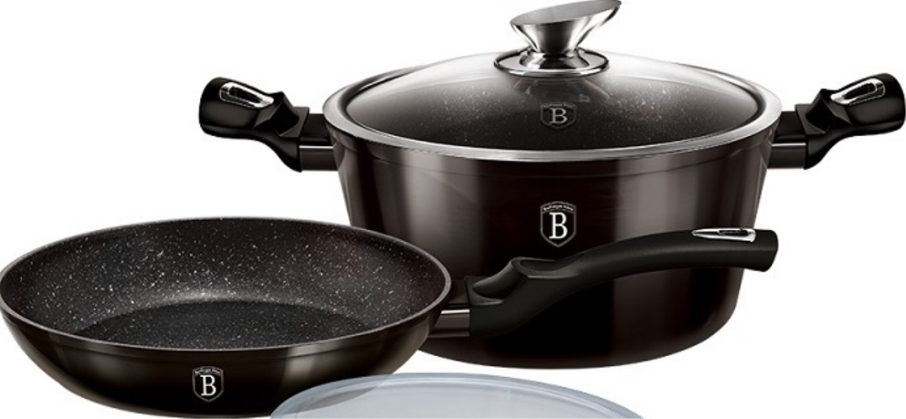 Berlinger Haus Frypan&Casserole set BH/6616 Shiny Black