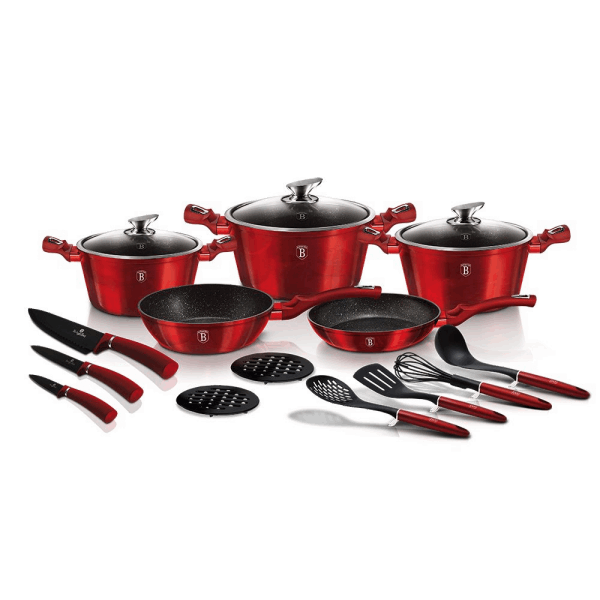 Berlinger Haus Frypan&Casserole set BH6162 Burgundy