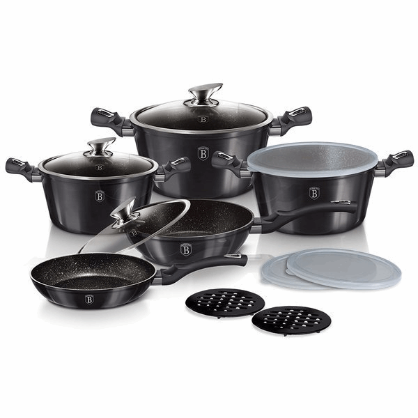 Berlinger Haus Frypan&Casserole set BH6886 (13pcs) Carbon Pro