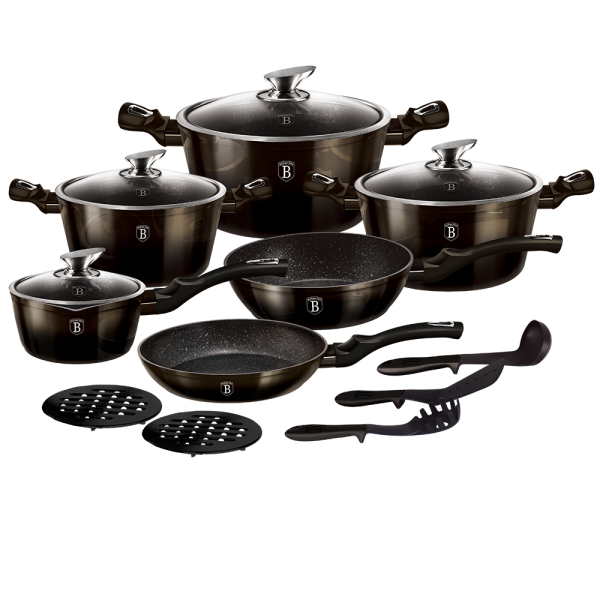 Berlinger Haus Frypan&Casserole set BH6614 Shiny Black