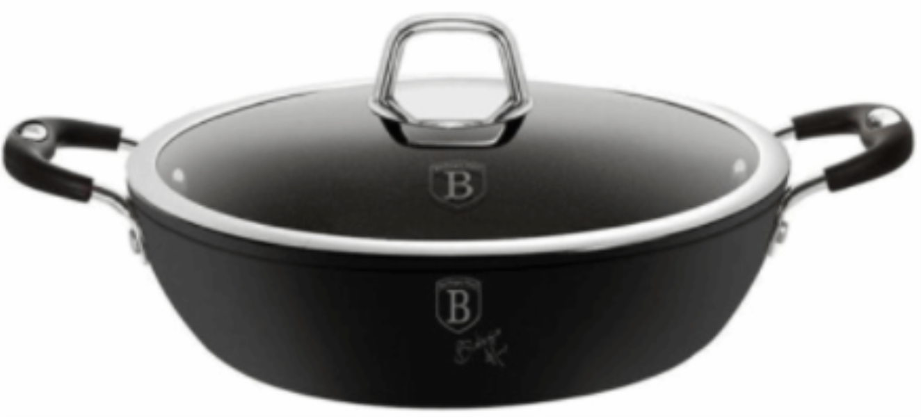 BERLINGER Сковорода с крышкой BH6125 /28x7.5sm/3.8L/