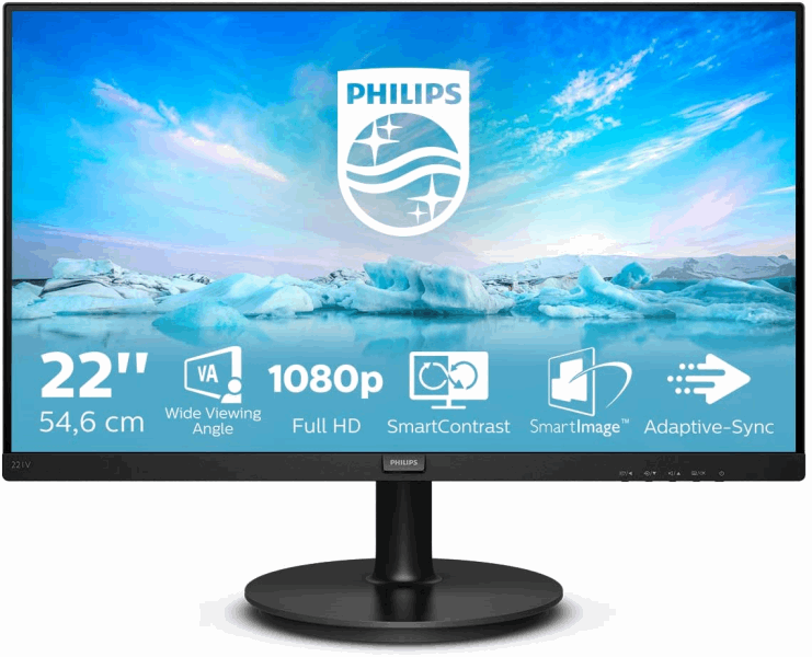 PHILIPS Монитор 221V8/01 V LINE 22 VGA/HDMI