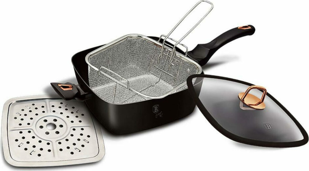 Berlinger Haus Frypan&Casserole set BH6792 (5pcs) Black Rose