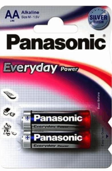 PANASONIC Аккумулятор LR6REE/2BR (24705) EVERDAY AA 2