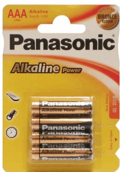 PANASONIC Аккумулятор LR03REB/4BPR (33011) ALKALIN AAA 4