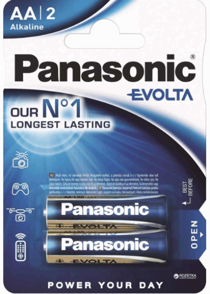 PANASONIC Аккумулятор LR6EGE/2BP (44758) EVOLTA AA 2
