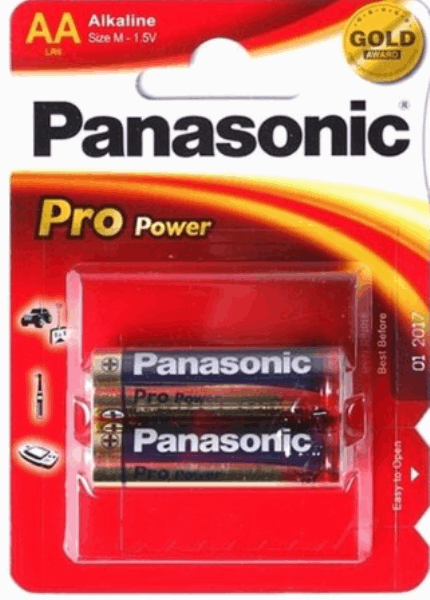 PANASONIC Аккумулятор LR6XEG/2BP (39891) PRO POWER AA 2