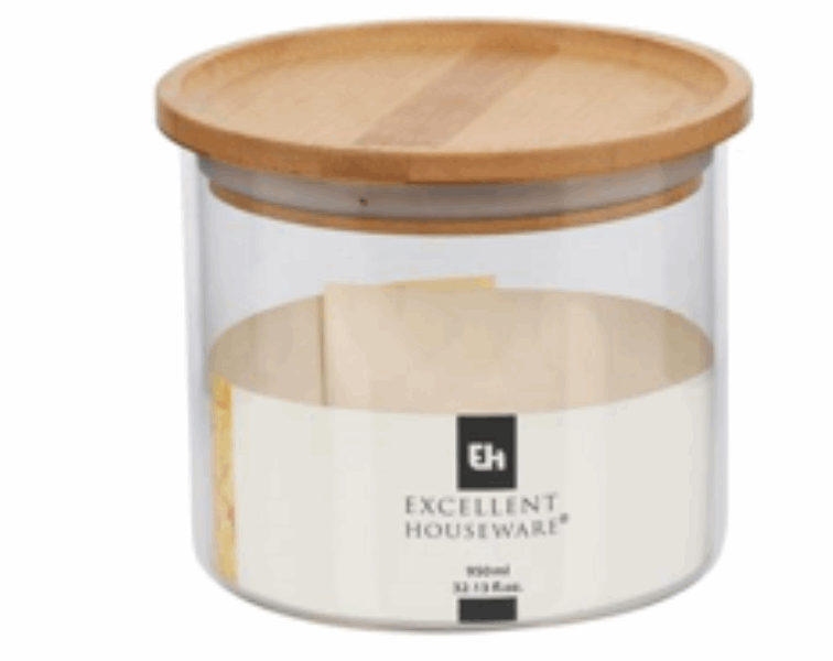EH STORAGE JAR GLASS WITH LID 023257 (950ML)