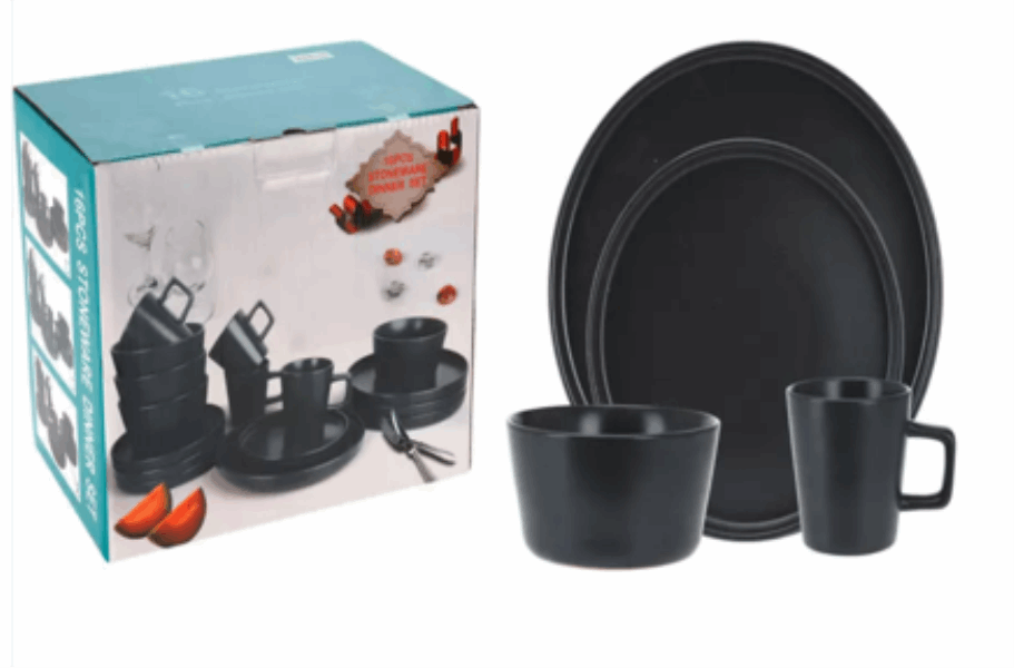 EH Սպասքի հավաքածու 050865 (16pcs) Black/Mat
